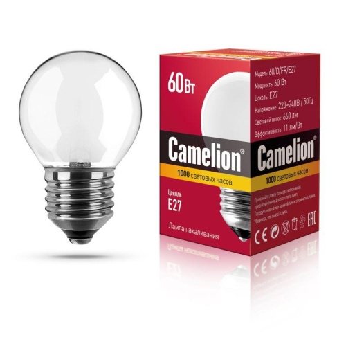 Лампа накаливания MIC D FR 60Вт E27 | код 9871 | Camelion