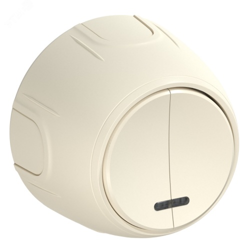 Выключатель двойной Rotondo с подсветкой, цвет бежевый | код 7700867 | OneKeyElectro Выключатель двойной Rotondo с подсветкой, цвет бежевый | код 7700867 | OneKeyElectro