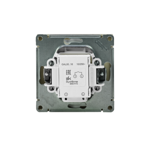 Выключатель кнопочный 1-кл. ArtGallery 10А с подсветкой механизм шампань SE GAL000516 фото 5