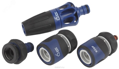 Комплект для полива (наконечник, штуцер, коннектор, коннектор GAKP12-091 | код Б0017798 | GREEN APPLE