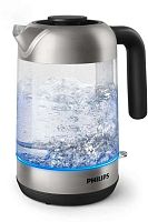 Чайник электрический Philips HD9339/80 1.7л. 2200Вт прозрачный корпус: стекло/пластик | код 1416095 | PHILIPS