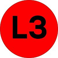 Наклейка "L3" d=20мм PROxima | код an-2-15-2 | EKF