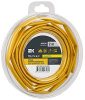 Трубка термоусадочная ТТУ нг-LS 4/2 желт. (уп.2м) | код UDR12-004-002-002-K05-T | IEK