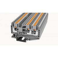 DS6-TW-01P-11-00Z(H) Клемма PUSH-IN, 6 мм.кв., 3C, серый | код 11040000091 | DEGSON