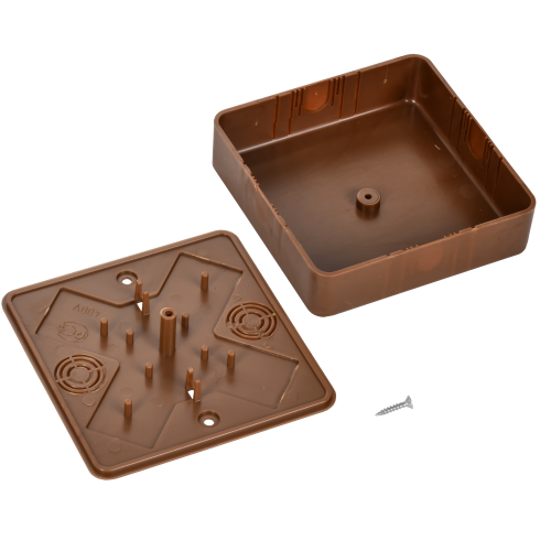 Коробка распаячная КМ для открытой проводки 100х100х29мм дуб | код UKO10-100-100-029-K24-E | IEK фото 4