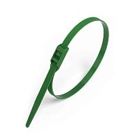Стяжки разъемные с гор. замком КСГ 8*400(зел) (100шт.) (Fortisflex) | код 74249 | Fortisflex