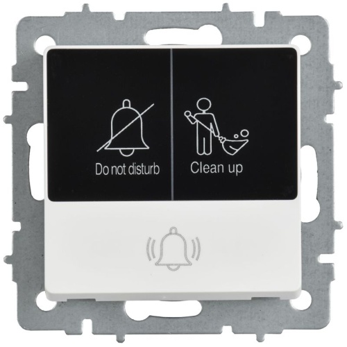 BRITE Кнопка звонка с индикацией для отелей 10А ВС10-1-9-БрАБ арктический белый IEK | код BR-V14-2-10-K91 | IEK