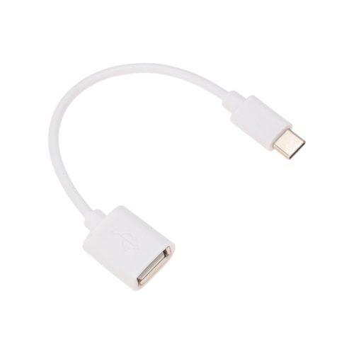Кабель USB OTG, шт. Type-C – гн. USB-А, 2,4A, 0,15м, ПВХ, белый REXANT | код 18-1180 | REXANT