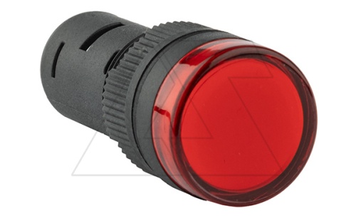 Индикатор светодиодный моноблочный AD16-16C, красный, LED 24VAC/DC, 16mm, IP50 | код AD16-16C/R23 | GQELE
