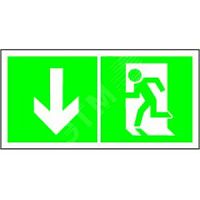 Знак безопасности BL-3517.E40''''Указ. двери эвакуац. выхода (левостор.)'''''' | код BL-3517.E40 | Белый свет