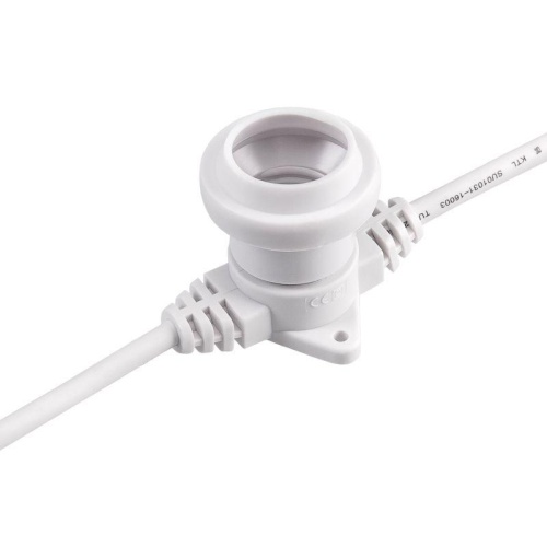 Гирлянда Белт-Лайт 2 жилы, 50м, шаг 40см, 125 патронов E27, IP65, белый круглый провод ПВХ | код 331-242 | Neon-Night фото 3