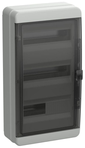 Корпус пластиковый КМПн-36 IP65 черн. прозр. дверь TEKFOR | код TF5-KP72-N-36-65-K03-K02 | IEK