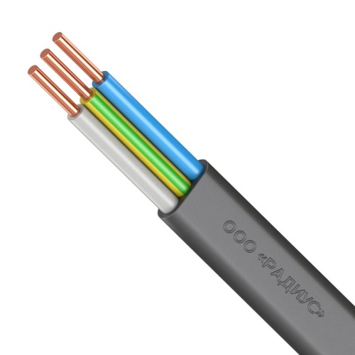 Кабель ВВГ-Пнг(А)-LS 3х1.5 ОК (N PE) 0.66кВ (уп.100м) | код TR3112 | Радиус
