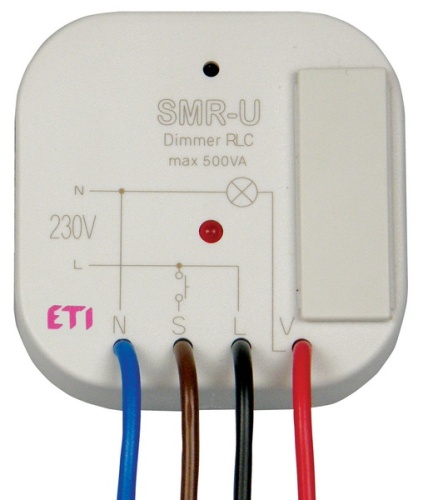 Диммер SMR-U (до 500W, активн., индуктивн.+емкостн.нагрузка) | код 002470022 | ETI