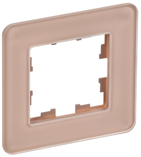 BRITE Рамка 1-мест. РУ-1-2-Бр стекло дым. RE IEK | код BR-M12-G-41-K97 | IEK