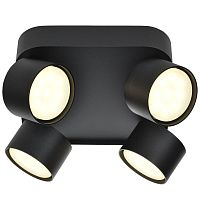 Светильник 4044 накладной потолочный под лампу 4хGX53 черный IEK | код LT-UPB0-4044-GX53-1-K02 | IEK