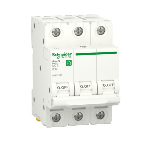 RESI9 АВТОМАТИЧЕСКИЙ ВЫКЛЮЧАТЕЛЬ (АВ) B 32А 3P 6000A | код R9F02332 | SCHNEIDER ELECTRIC