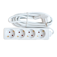 Удлинитель 4G-5-SMART четырехместный 10А с заземлением 5м 8345 IN HOME | код 4690612010366 | IN HOME