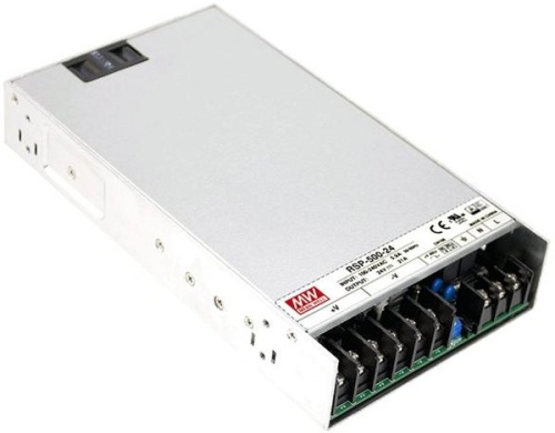 Источник питания AC-DC, 500Вт, ККМ, вход 85…264V AC, 47…63Гц /120…370В DC, выход 15В/33.4A, рег. вых 13.5…18В, изоляция 3000В AC, в корпусе 230х127х41мм, -30…+70С | код RSP-500-15 | MeanWell