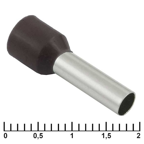 Наконечник на кабель RUICHI DN06012, чёрный, 3.5x12 мм, 6.0 мм2 | код 58686 | Ruichi