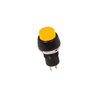 Выключатель-кнопка 250V 1 А (2с) OFF-(ON) Б/Фикс желтая Micro (PBS-20В) REXANT | код 36-3082 | REXANT