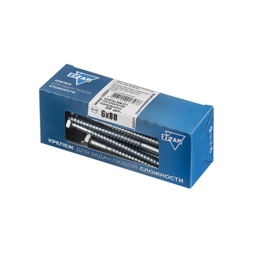 Болт DIN 571 сантехнический оцинк 6х80 (30 шт) | код 126550 | Tech-KREP фото 3
