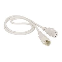 Шнур питания C13-C14, 3х0.75, 220В, 10А, белый, 5 метров | код LAN-PP13/14-5.0-WH | LANMASTER
