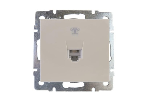 Розетка RAIN телефонная евро крем механизм | код 703-0388-137 | LEZARD Розетка RAIN телефонная евро крем механизм | код 703-0388-137 | LEZARD