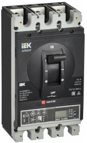 ARMAT Авт. выкл. лит. корпус 3P H 100кА 400А эл. пр. IEK | код AR-MCCB-3H-100-0400A-ELPC | IEK