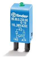 Модуль индикации и защиты, красный LED + диод (+ A1), 28...60В DC | код 9980906090 | FINDER