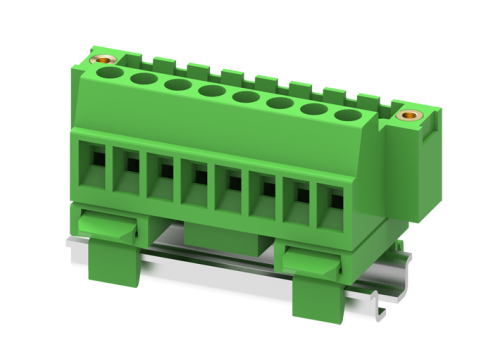 MC-PC5.08V06C-SF Разъём штекерный MC, шаг 5.08мм,6 конт. для DIN-рейки, фланц.,зел., шт | код MC-PC5.08V06C-SF | SUPU