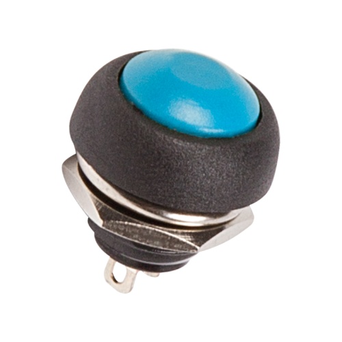 Выключатель-кнопка 250V 1А (2с) OFF-(ON) Б/Фикс синяя Micro REXANT | код 36-3051 | REXANT