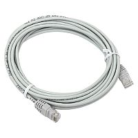 Патч-корд кат.5E UTP неэкранир. PVC 1Гбит/с 5м сер. TERACOM | код TRC-5EUTP-PVC-5M-GY | EKF