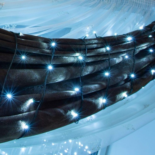 Гирлянда светодиодная универсальная 200LED бел. 20м с контроллером | код 303-106 | Neon-Night