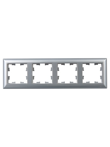 Рамка 4-м BRITE РУ-4-Бр алюм./алюм. | код BR-M42-12-K47 | IEK фото 2