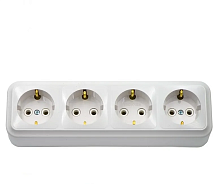 Беларусь Розетка четырехместная наружная с заземлением | код. Розетка РА16-245 | БелТИЗ