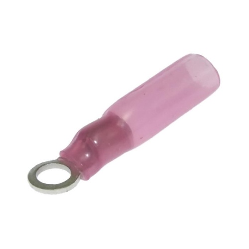 Наконечник кольцевой изолированный RUICHI RV1.25-3.5 HST, 19 А, 22-18 AWG, красный, латунь луженая | код 108140 | Ruichi