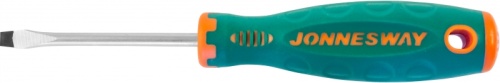 D71S575 Отвертка стержневая шлицевая ANTI-SLIP GRIP, SL5.5х75 мм | код D71S575 | JONNESWAY