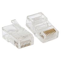 Коннектор RJ45 (8P8C) кат.5E неэкранир. 30мкд универс. (уп.10шт) TERACOM PRO | код TRP-PLUG-5EUTP-10 | EKF