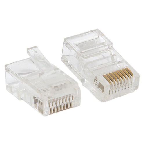 Коннектор RJ45 (8P8C) кат.5E неэкранир. 30мкд универс. (уп.10шт) TERACOM PRO | код TRP-PLUG-5EUTP-10 | EKF