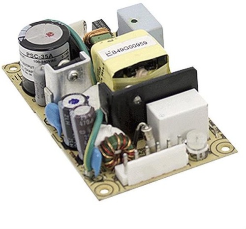 Источник питания AC-DC с функцией UPS, 35Вт, вход 90...264В АС/127...370В DC, выход1: 27.6В/0…0.85А(1.3 А макс), выход зарядного устройства 27.6В/0.45А, рег. вых.1 24…29В, изоляция 3000В АС, на плате 84.6х50.8х24мм, -30...+70С | код PSC-35B