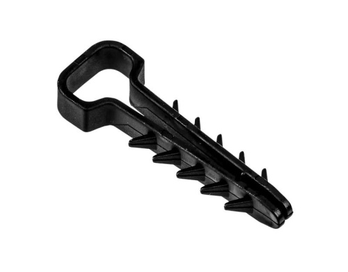Дюбель-хомут для плоского кабеля черный PCD-F 06x12-45-100BL PA6.6 Jazzway (100 шт/уп) Jazzway | код 5055001 | JazzWay Дюбель-хомут для плоского кабеля черный PCD-F 06x12-45-100BL PA6.6 Jazzway (100 шт/уп) Jazzway | код 5055001 | JazzWay