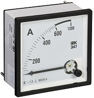 Амперметр щитовой IEK Э47 600А AC, аналоговый, кл.т. 1,5 | код. IPA10-6-0600-E | IEK