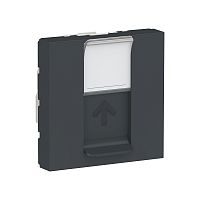 UNICA MODULAR розетка компьютерная,RJ45,одиночная,кат. 6 STP,2 модуля,антрацит | код NU341754 | SCHNEIDER ELECTRIC
