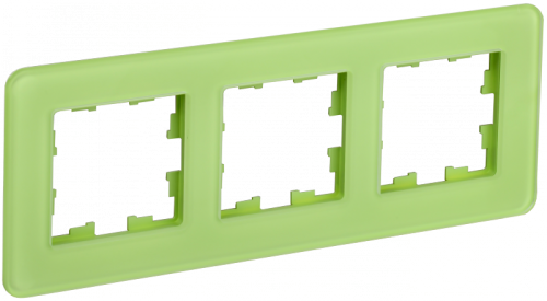 BRITE Рамка 3-мест. РУ-3-2-Бр стекло эко грин RE IEK | код BR-M32-G-41-K06 | IEK