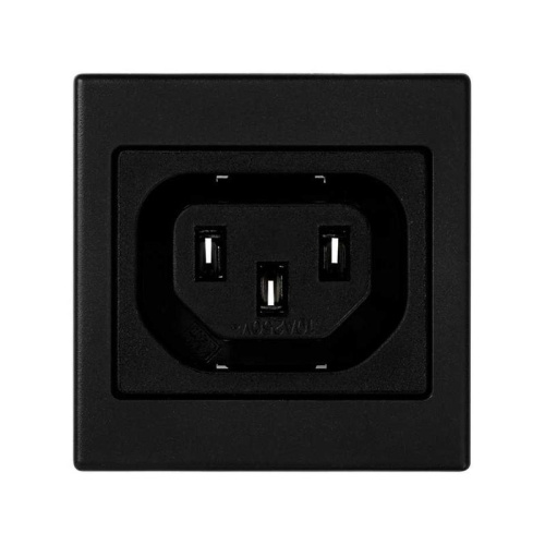 Connect Адаптер с гнездовым разъёмом С13, мама (IEC3200), К45, графит | код K306A-14 | Simon