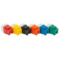 Модуль Keystone, RJ45, кат.5E, UTP, 180 градусов, со встроенной шторкой, красный | код LAN-OK45U5E/180P-RD | LANMASTER