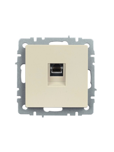 BRITE Розетка компьютерная RJ45 кат.5E РК10-БрКр бежевый | код BR-K10-1-K10 | IEK фото 3