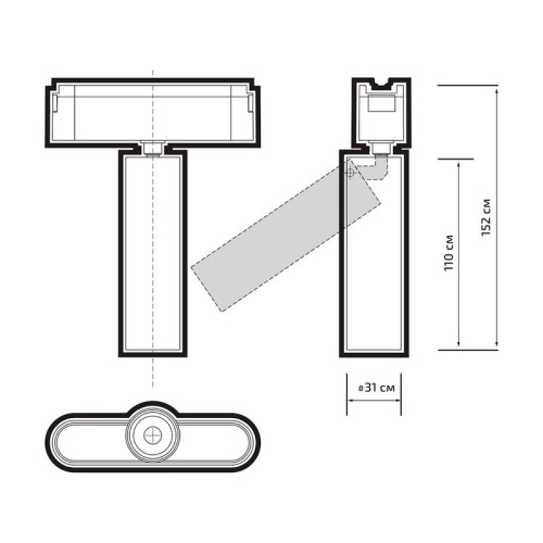 Светильник трековый светодиодный низковольтный ДПО16 2008 8W 3000K 24° черный IP20 Jazzway | код 5056497 | JazzWay фото 3