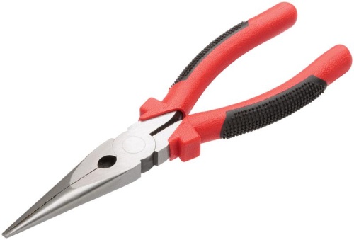 Тонконосы ''Стандарт'', красно-черные пластиковые ручки, полированная сталь 200 мм | код 48300 | FIT фото 2